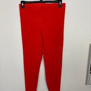 NWT Savage X Fenty Sport Leggings M Black High Waist Compression 1X Orange
